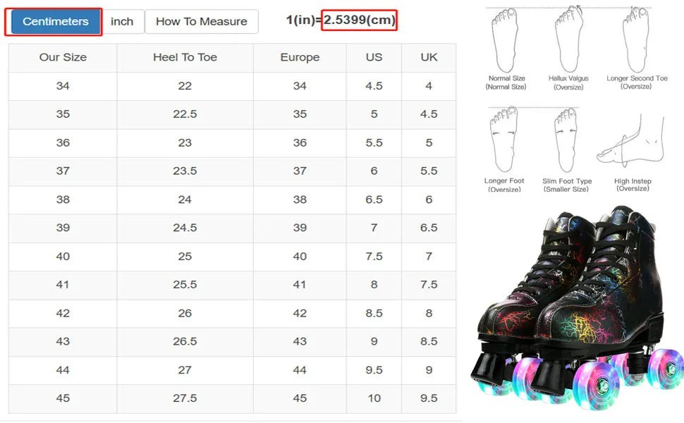 Unisex PU leather zebra print roller skates with flash quad wheels